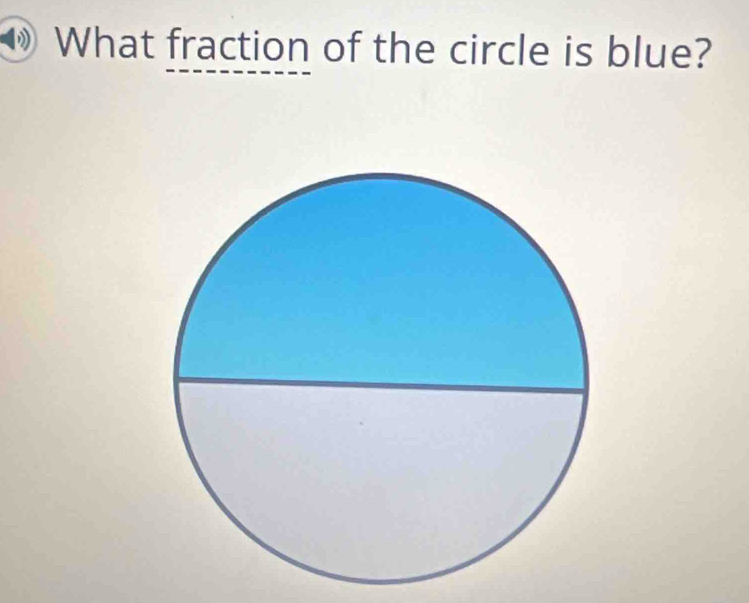 What fraction of the circle is blue?