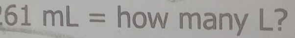 61mL= how many L?