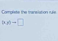 Complete the translation rule
(x,y)to □