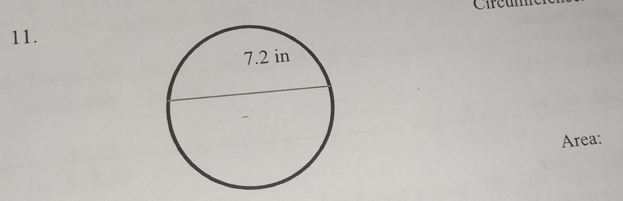 Circum 
11. 
Area: