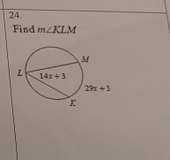 Find m∠ KLM