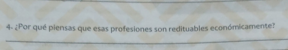 ¿Por qué piensas que esas profesiones son redituables económicamente?