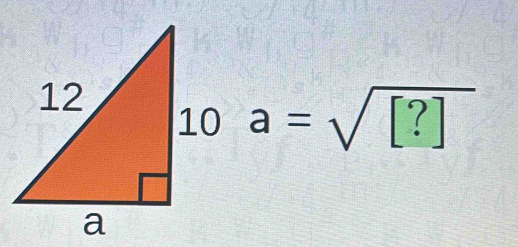 a=sqrt([?])