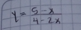 y= (5-x)/4-2x 