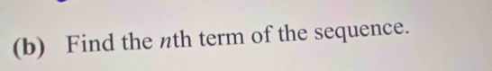 Find the nth term of the sequence.