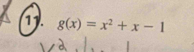 g(x)=x^2+x-1