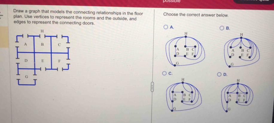 Solved: possible Draw a graph that models the connecting relationships ...