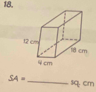 SA=
_
sq. cm