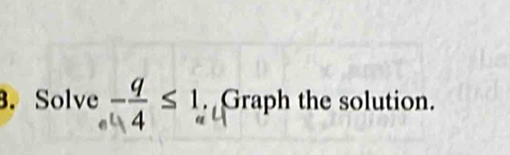 Solve - = . Graph the solution.