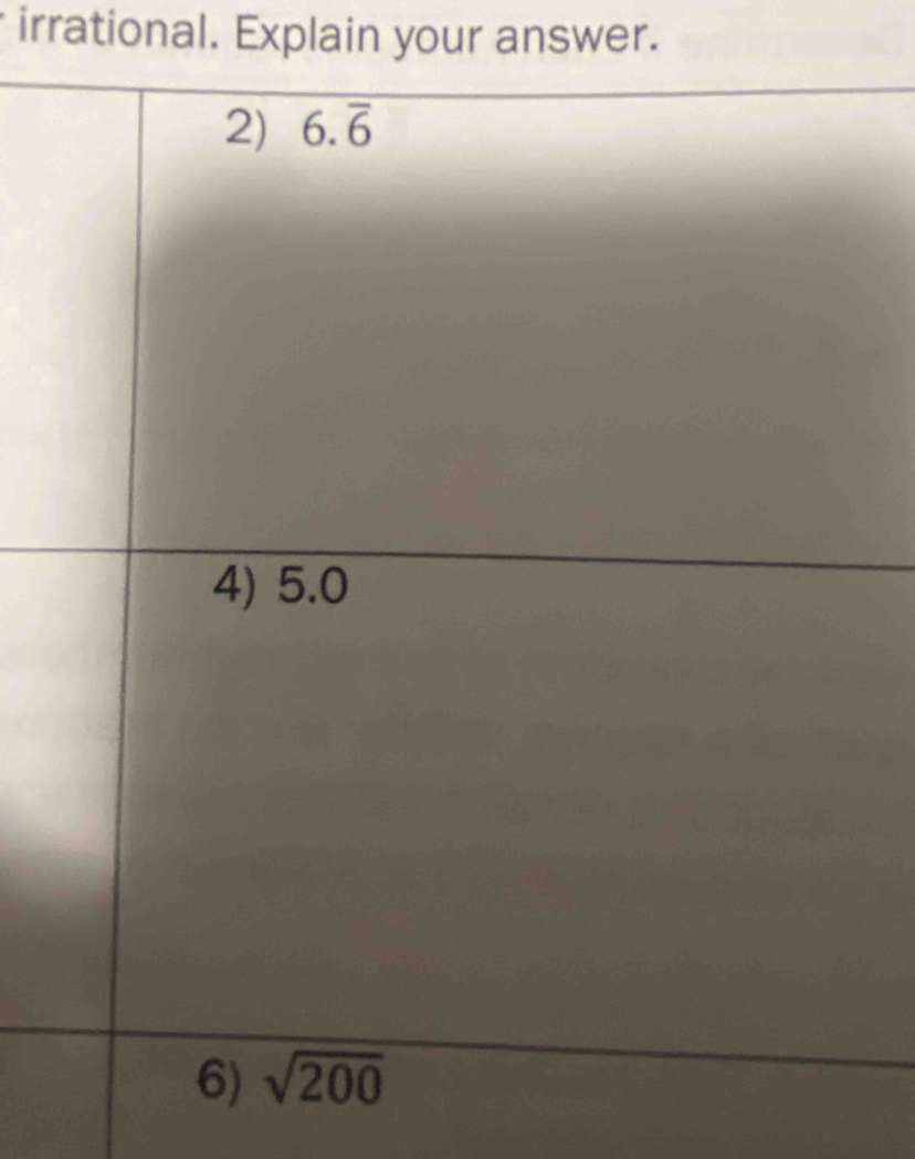 irrational. Explain your answer.