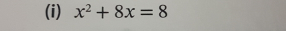 x^2+8x=8