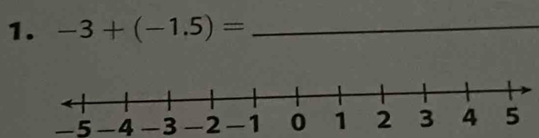 -3+(-1.5)= _
-5 -4 -3 -2