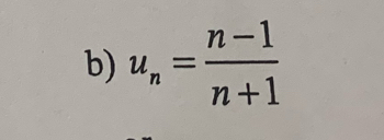 u_n= (n-1)/n+1 