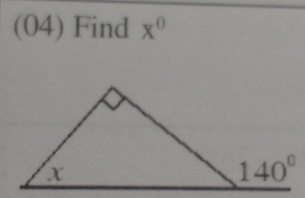 (04) Find x^0