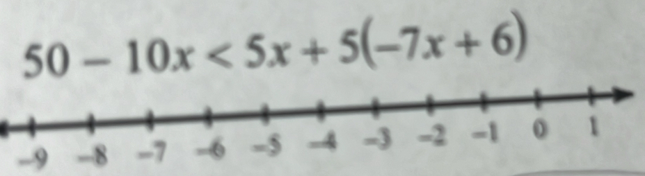 50-10x<5x+5(-7x+6)
-9