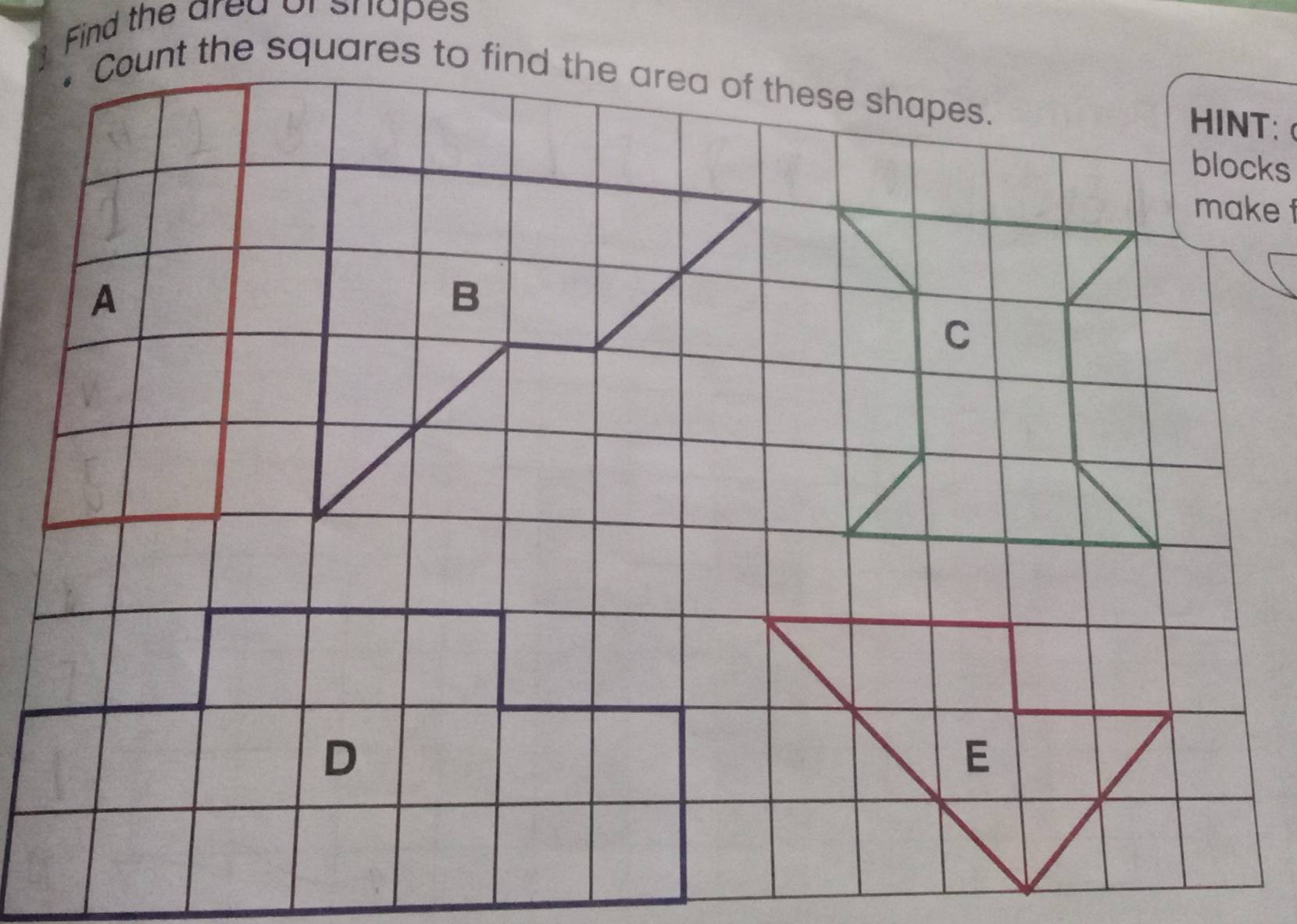 Find the ared of shapes