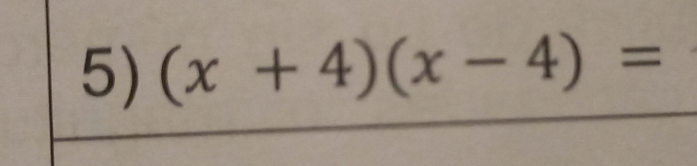 (x+4)(x-4)=