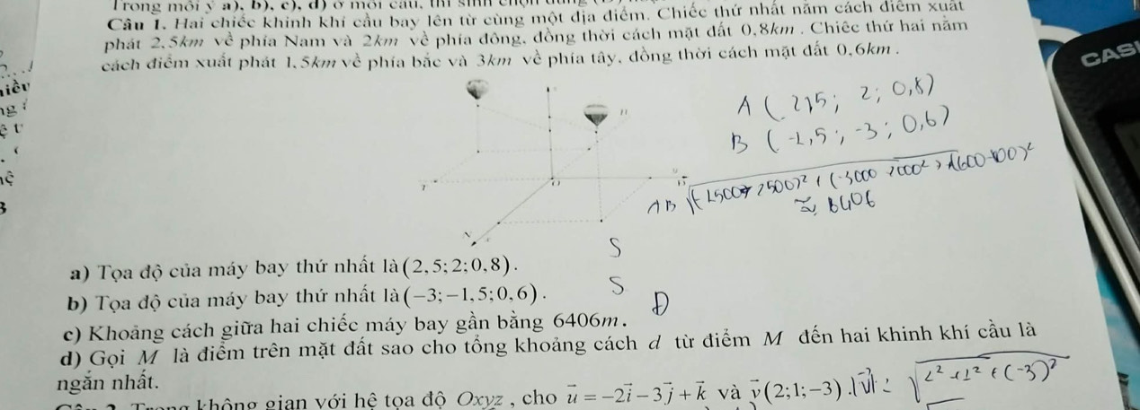 Giải quyết:Trong mór y a), b), c), d) ở mór cau, tmsin cnộn Câu 1. Hai ...