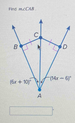 Find m∠ CAB..