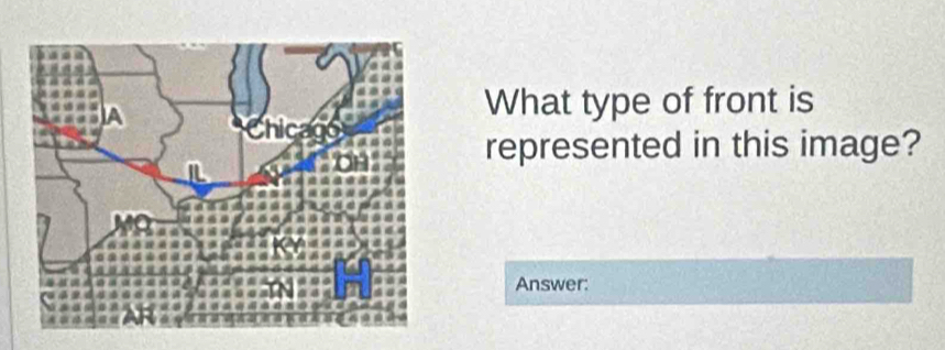 What type of front is 
represented in this image? 
Answer: