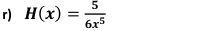 H(x)= 5/6x^5 