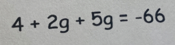 4+2g+5g=-66