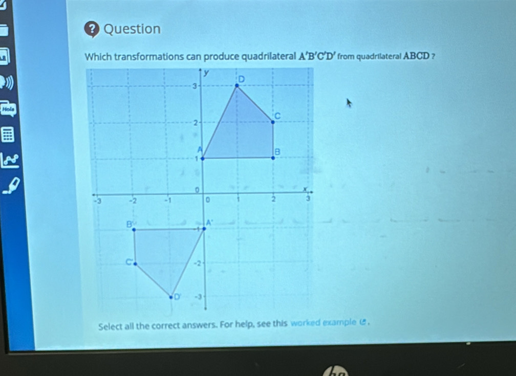 ? Question
from quadrilateral ABCD ?
Hola
8