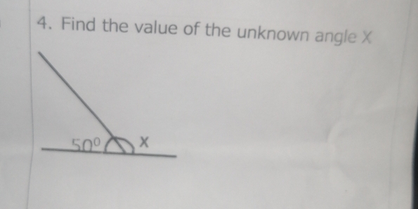 Find the value of the unknown angle X