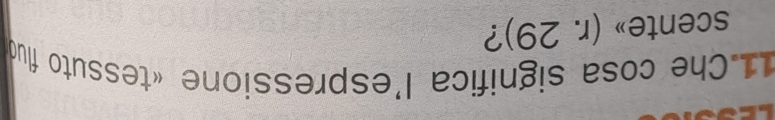 Che cosa significa l'espressione «tessuto flud 
scente» (r. 29)?