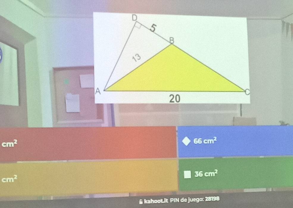 cm^2
66cm^2
36cm^2
cm^2
& kahoot it PIN de juego: 28198