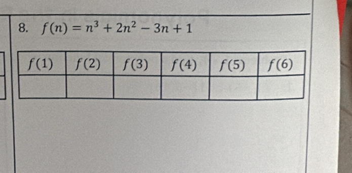 f(n)=n^3+2n^2-3n+1