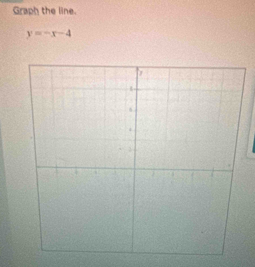 Graph the line.
y=-x-4