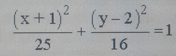 frac (x+1)^225+frac (y-2)^216=1