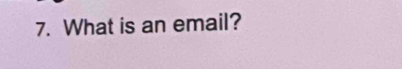 What is an email?