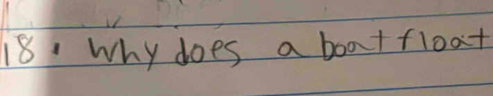 18: Why does a boat float