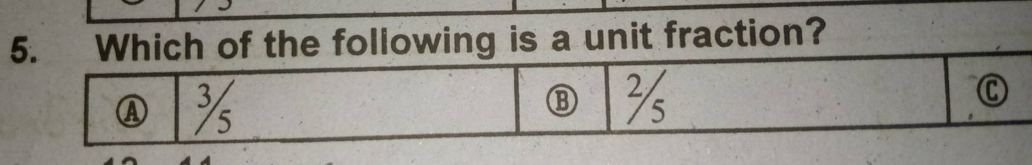 following is a unit fraction?