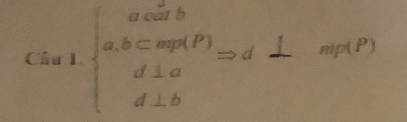 beginarrayl a.b=mp(P) a.b=mp(P) d⊥ bendarray.  Rightarrow d 1/mp(P) 