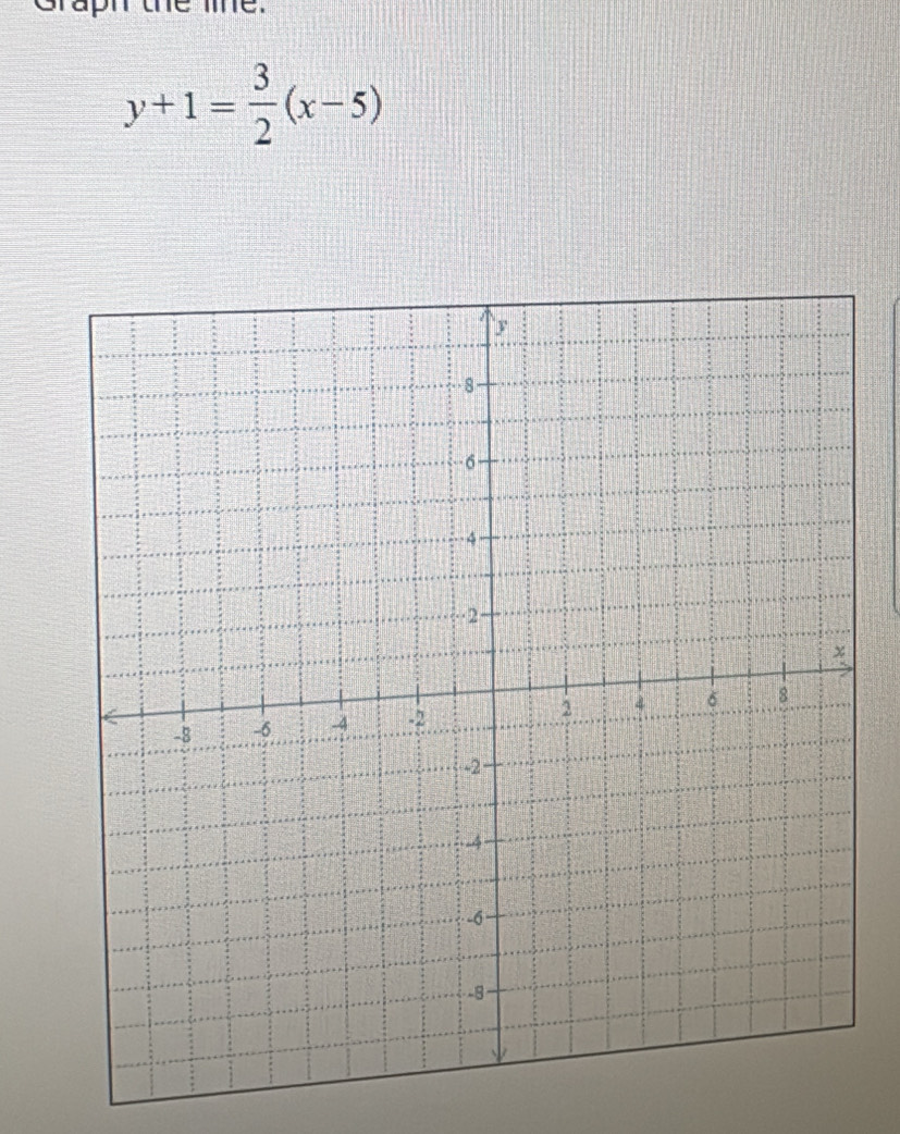 me.
y+1= 3/2 (x-5)