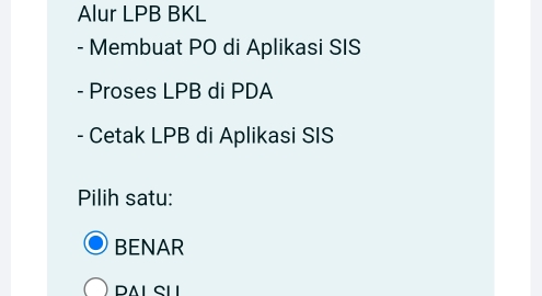 Telah dijawab:Alur LPB BKL - Membuat PO di Aplikasi SIS - Proses LPB di ...