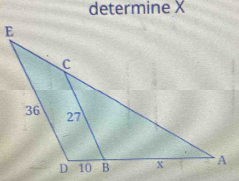 determine X