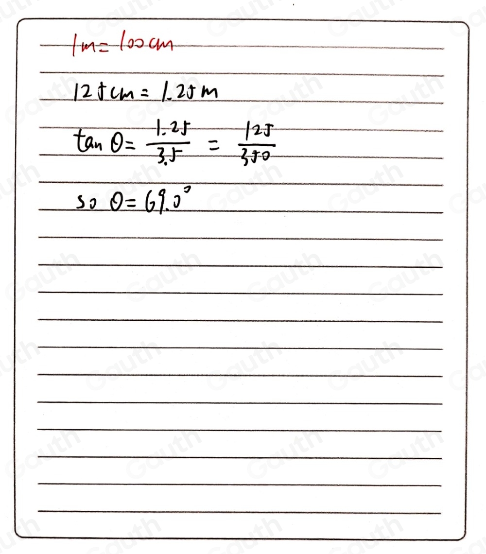 Solved: At 2 pm Yesha's shadow is 3.5 m long. If Yesha is 125 cm tall ...