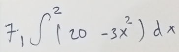 ∈t^2(20-3x^2)dx