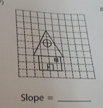 ) 
8
Slope = _