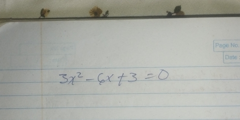 3x^2-6x+3=0