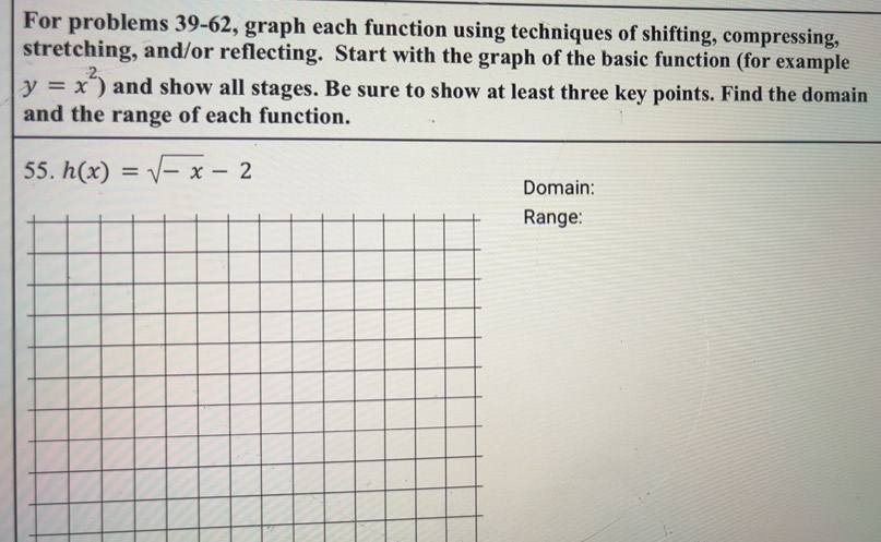 Solved: For problems 39-62, graph each function using techniques of ...