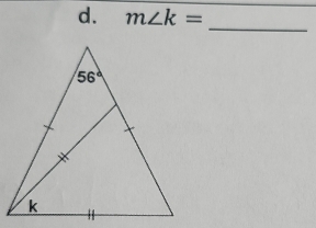 m∠ k=
_