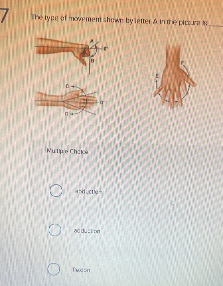 The type of movement shown by letter A in the picture is_ Multiple ...