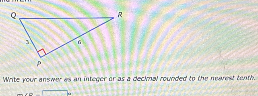 Write your answer as an integer or as a decimal rounded to the nearest tenth.
m∠ D=□°