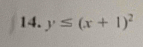 y≤ (x+1)^2