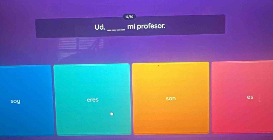 12/30 
Ud. _mi profesor. 
soy eres son es